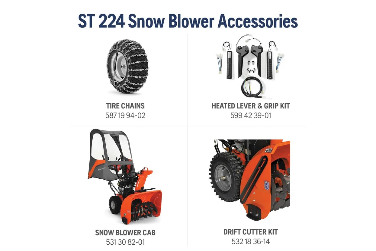 Husqvarna ST 224 24 in Snow Blower Residential Snow Blowers