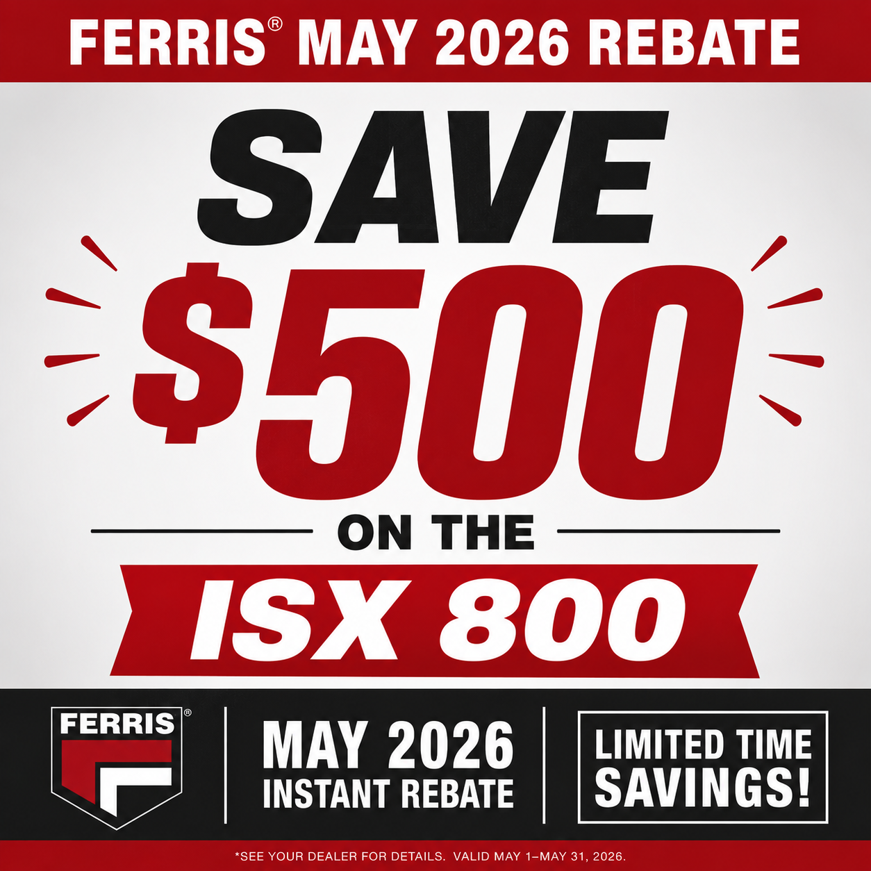 Ferris ISX800 52in Zero Turn Mower | 27HP Briggs & Stratton CXi Engine