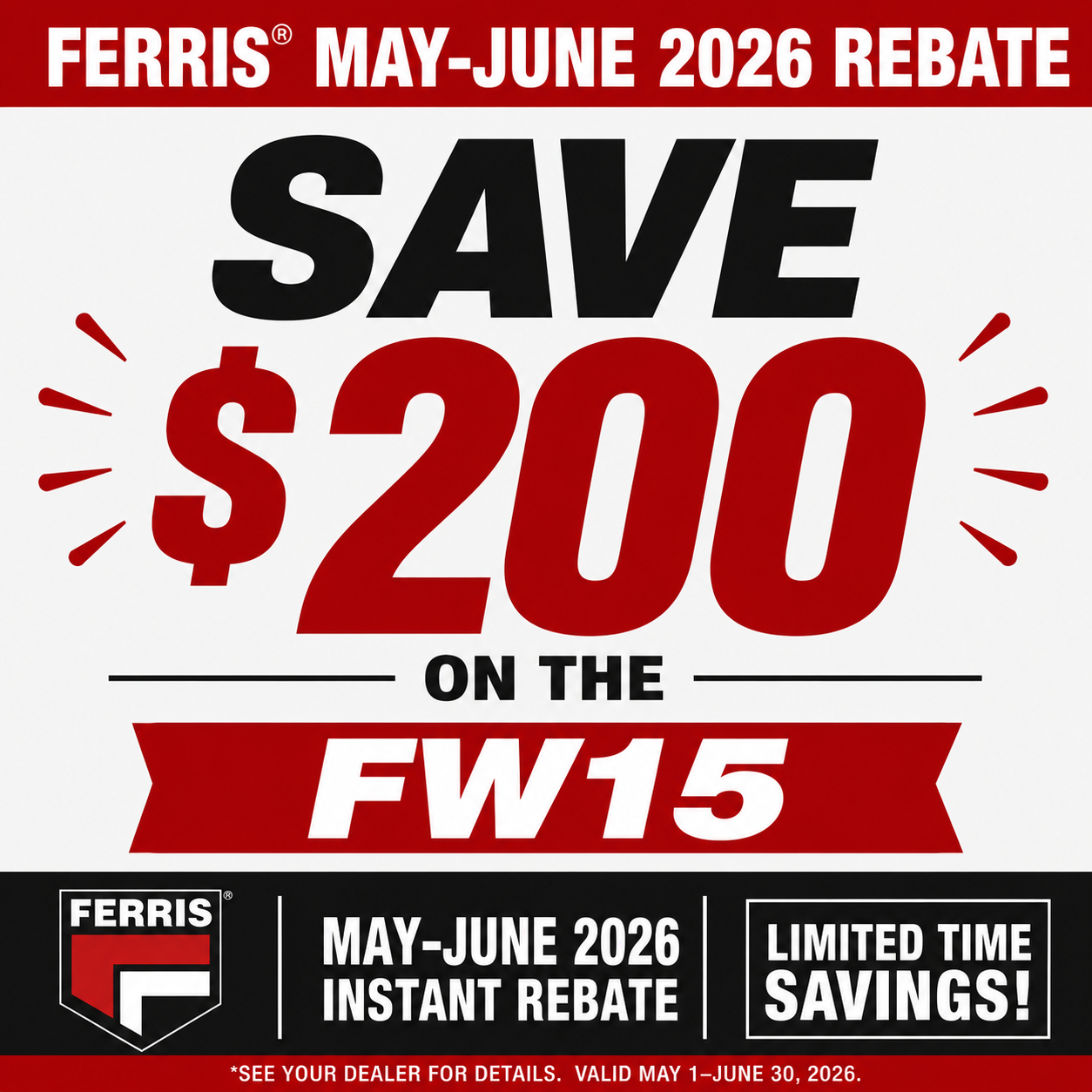 Ferris FW15 10.20 HP HON GXV390 CARB 32